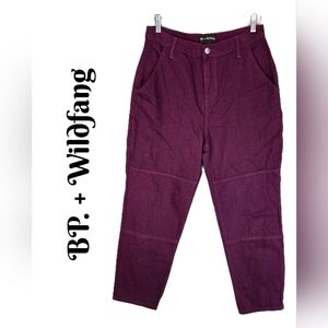 BP. + Wildfang Womens Jeans Sz 8 Purple Denim Utility Cargo Slight Barrel Leg